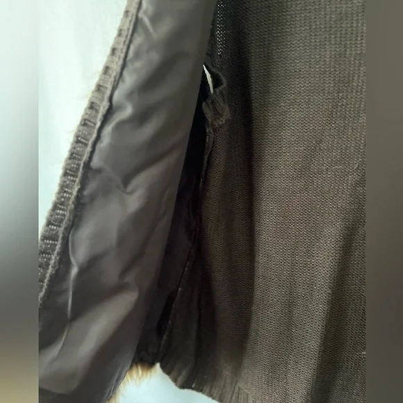 NWT One World Brown Size XL Faux Fur sweater Vest - Picture 7 of 8